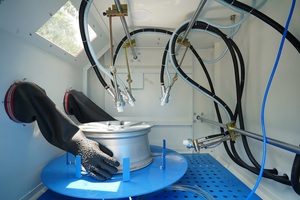 Automatic Sandblasting Cabinet Sand <strong>Blasting</strong> Machine for Alloy Wheel - Product Image 3
