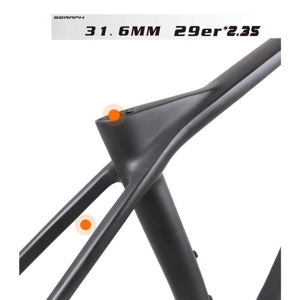 Full Carbon 29er Boost Hard Tail MTB Frame FM035 BSA Bottom Bracket Max Tire 2.35''