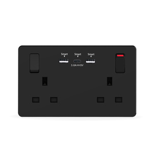 Presa interruttore a parete Multi-sbocco 13A con caricatore USB doppia presa a commutazione doppia presa 2 prese prese elettriche - Product Image 2