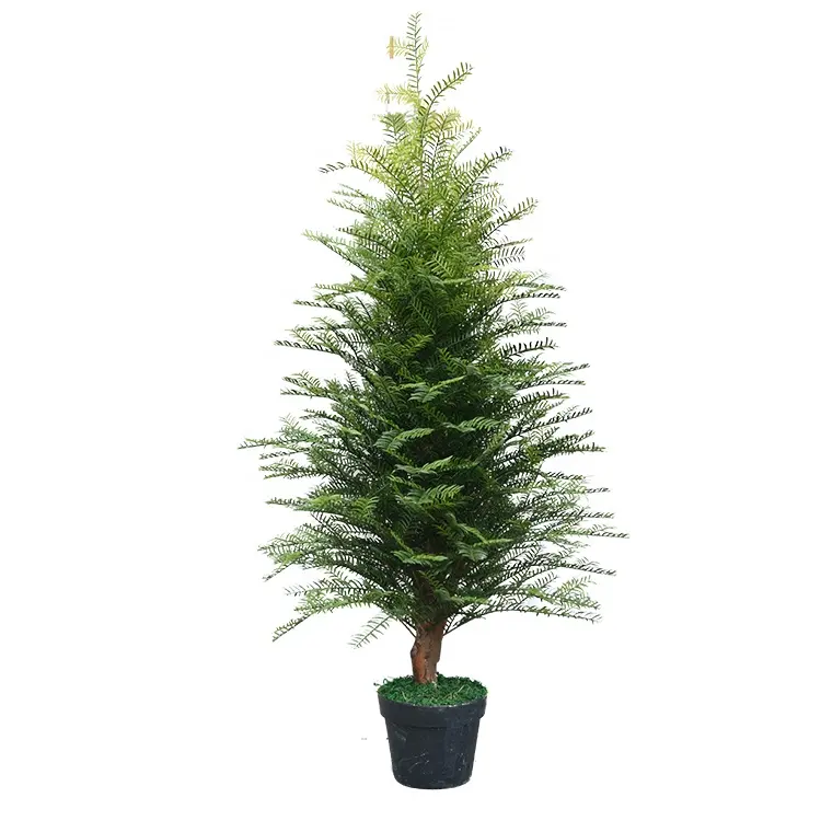 Árvore artificial de planta chinesa, com baú único para jardim decorativo e natal