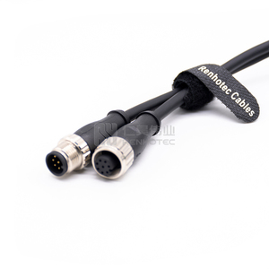 TPU PUR PVC Áo Khoác M12 8 Pin Mở Rộng Cáp Không Thấm Nước M12 Cáp Điện Pinout Nam Đến Nữ 5 Meter PUC - Product Image 4