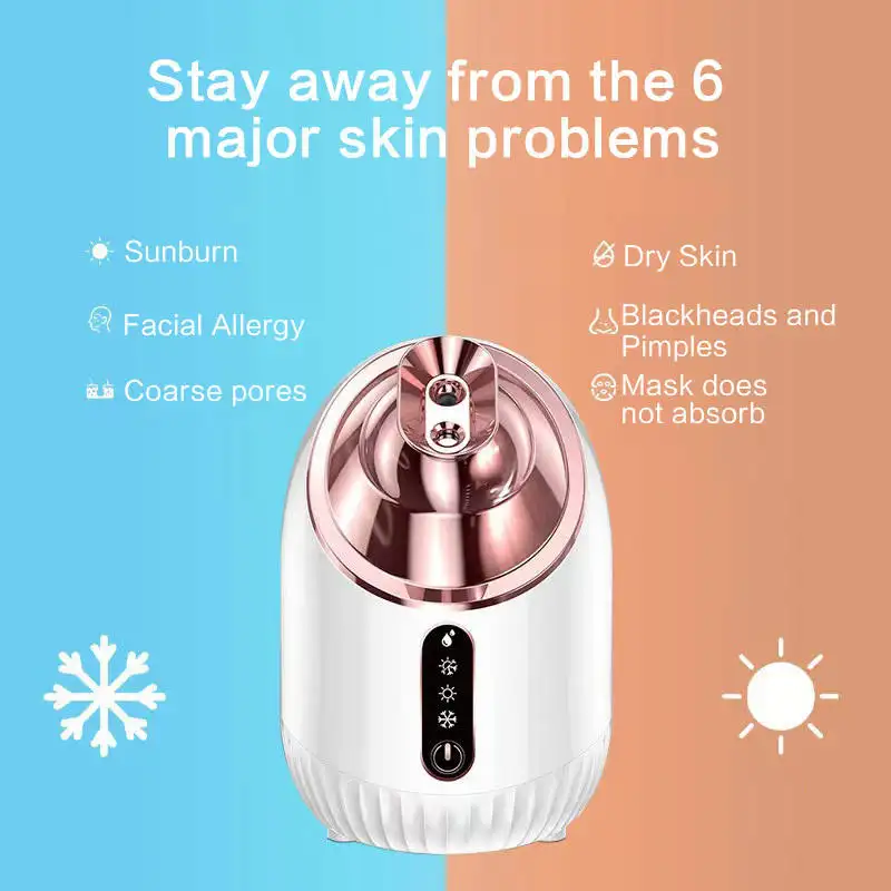 Profissional SPA Skincare Pequeno Rosto Steamer Nutritivo Ionic Facial Steamer Cabelo e Rosto Steamer