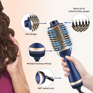 PRITECH công cụ tạo kiểu nóng một bước Volumizer Máy sấy tóc bàn chải 1200W bàn chải không khí nóng - Product Image 2