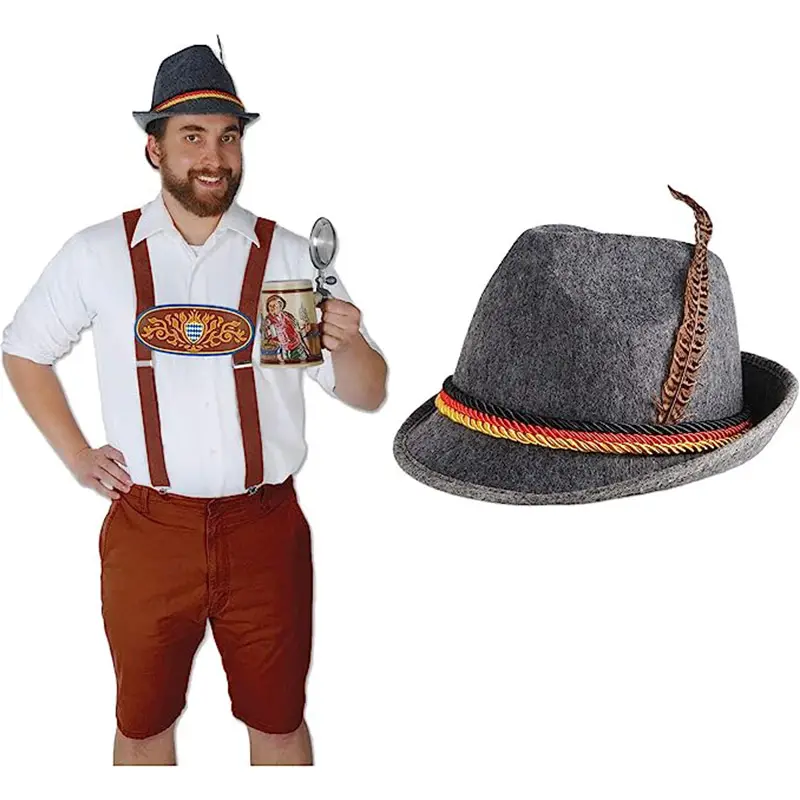 OEM/ODM Diseño personalizado Oktoberfest Bavarian German Alpine Hat Oktoberfest Hat