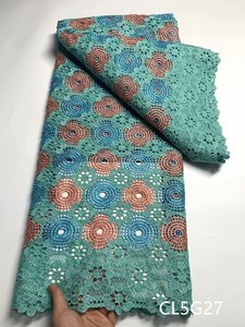 Chenleeフランス语Guipureレースコード刺繍トリム混合色生地ポリエステルレース
