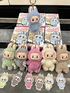 Labubu 2.0 sevimli canavar PVC kolye bebek modeli oyuncak 1 adet koltuk serisi anahtarlık ve gizem kutuları ile Anime figürü - Product Image 4
