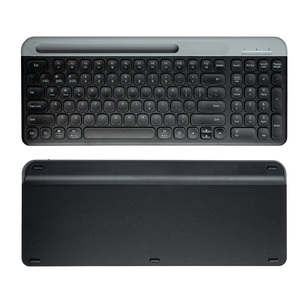 Wholesale Cordless <strong>Keyboard</strong> <strong>Bluetooth</strong>/2.4G Dual Mode Wireless <strong>Keyboard</strong> <strong>with</strong> Slot Compatible for Tablet Phone <strong>with</strong> Multi Systems - Product Image 1