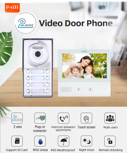 Paili <strong>2</strong> <strong>Way</strong> Color Villa <strong>Intercom</strong> <strong>System</strong> 7 Inch Monitor Video Door Phone for Smart Door Doorbell <strong>Intercom</strong> - Product Image 3