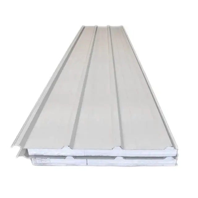 Aislamiento 100mm 80mm 50mm panel sándwich EPS cemento PU/PIR panel de pared para techos sándwich para casa prefabricada