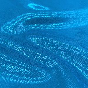 Không có moq sáng bóng màu Xanh kim loại in lá co giãn dệt kim nylon spandex vải cho đồ bơi Thể dục dụng cụ khiêu vũ mặc - Product Image 2