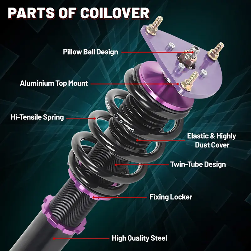 Coilover Treo Tím shock absorber Bộ dụng cụ cho Mazda 3 2004-2009