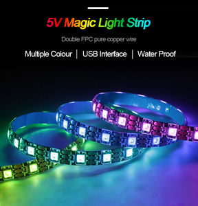 DC5V WS2812B 5V 60led/m 5m 5050 smd RGB Адресуемая интеллектуальная программируемая Светодиодная лента WS2812b - Product Image 5