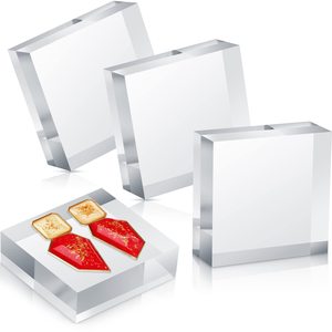Tùy chỉnh trong suốt <span class=keywords><strong>Acrylic</strong></span> vuông đánh bóng hiển thị khối rắn 3x3x1 <span class=keywords><strong>Acrylic</strong></span> đồ trang sức bông tai vòng cổ hiển thị <span class=keywords><strong>Cube</strong></span> - Product Image 1