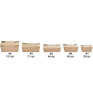Fuling 1 #2 #3 #5 #8 # çıkar biyobozunur kare özel tek kullanımlık Kraft gıda kağıt yemek kabı - Product Image 2