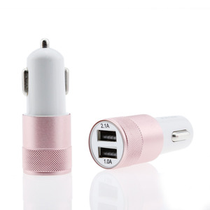 Logo özelleştirmek renkli alüminyum alaşım araba şarjı iki usb portu ile adaptif 5 v 2.1 bir hızlı şarj yeni promosyon - Product Image 4