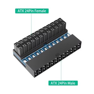 ATX <strong>24Pin</strong> <strong>Adapter</strong> 90 Degree 24 Pin Power Plug for Computer Mainboard Modular Power Supply Cables Computer Accessories - Product Image 4
