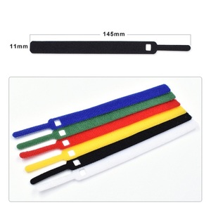 Atadura de cables de nailon de alta calidad de 145MM * 11MM con función autoadhesiva, logotipo personalizado al por mayor de fábrica, bucle de gancho colorido ecológico - Product Image 1