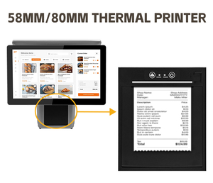 15.6 pollici doppio schermo pos monitor per computer tutto in uno schermo touch Screen punto di vendita macchina dispositivo di sistema pos con scanner di codici a barre - Product Image 6