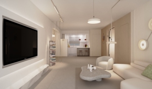 Sistema de iluminación de riel LED suspendido decorativo con cono LED envuelto en tela 600 450 para diseño interior moderno - Product Image 5
