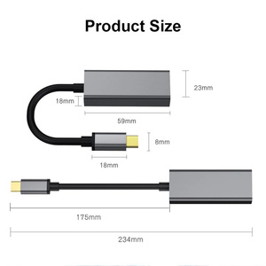 อะแดปเตอร์อีเธอร์เน็ต USB-C ความเร็วกิกะบิต RJ45 LAN อะแดปเตอร์ MacBook Pro Samsung Galaxy S9/S8/Note 9เครือข่ายภายนอกแบบมีสาย - Product Image 6