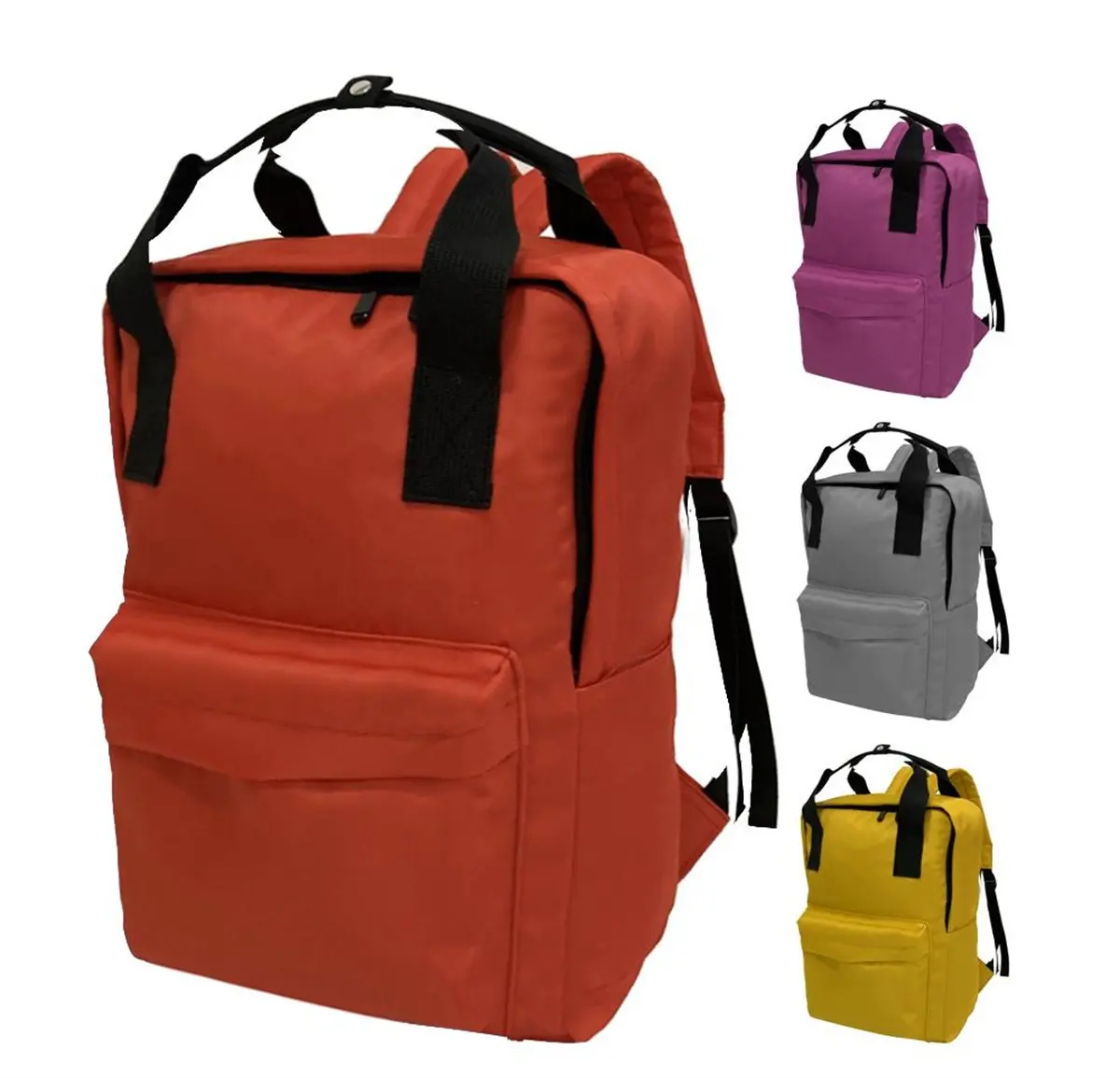 All'ingrosso di alta qualità 600d poliestere Design semplice semplice borsa da scuola zaino per adolescenti studenti bambini