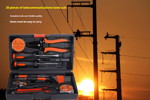 Comprehensive <strong>20</strong>-Piece Manual Tool <strong>Set</strong> for Electrical and Telecom Repairs
