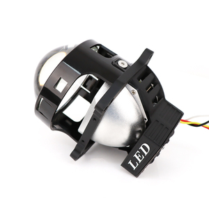 Lazer bi led projektör 3 inç beyaz 60W 6500lm tek aydınlatma kupası biled lazer projektör far camı h7 projektörler led farlar