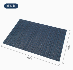 餐垫耐热防滑餐垫可水洗耐用聚氯乙烯乙烯基编织桌垫矩形餐垫 - Product Image 3
