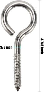 Nhà Máy Bán buôn Heavy Duty <span class=keywords><strong>Eye</strong></span> Bolt Hooks cho võng đứng Yoga trong nhà ngoài trời <span class=keywords><strong>Eye</strong></span> Hooks vít - Product Image 3