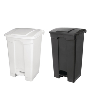 Cubo de basura de plástico con tapa interior exterior 30L/45L/68L/87L pie cubo de basura pedal contenedor de basura clasificado - Product Image 1