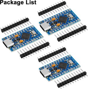 3er Pack Pro Micro ATmega32U4 5V 16MHz USB-Programmier entwicklungs karte für Arduino IDE Kompatibel mit Pin Header