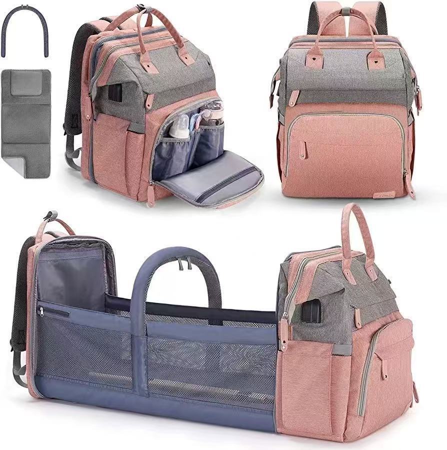 Colorblock rose et gris