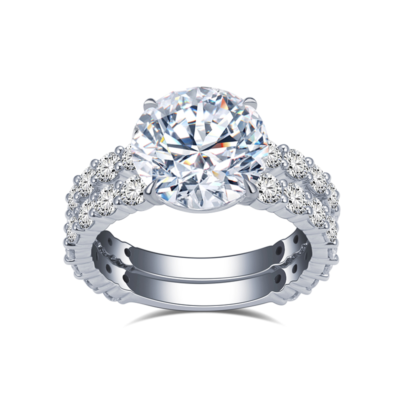 Bague moissanite 18 carats