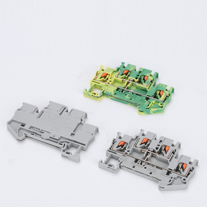 Double-layer <strong>terminal</strong> in-line up-and-down interconnection PTTB2.5-PV tool-free <strong>spring</strong> <strong>connection</strong> 4 holes <strong>terminal</strong> <strong>block</strong> - Product Image 4