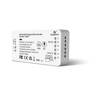 GLEDOPTO ESP32 WLED-Controller Mikrofon Version Uart DC5 ~ 24V Max. 10A Ausgang RGB/RGBW Digitaler Lichtst reifen Fernbedienung LED-Beleuchtung - Product Image 1