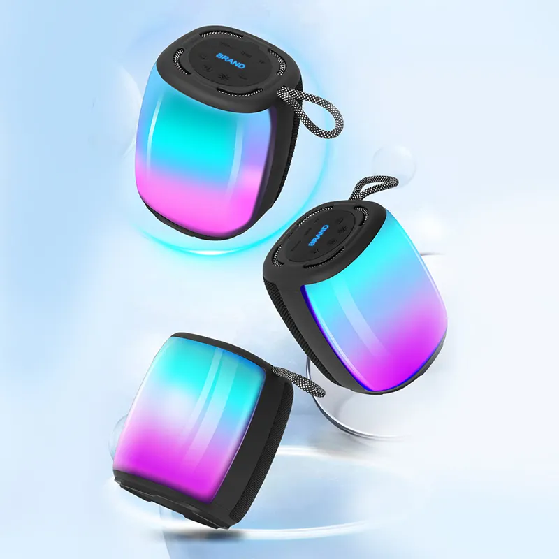 2024 Groothandel Oem Merk Waterdichte Bluetooth Speakers Met Rgb Licht Voor Outdoor Sport Geluid