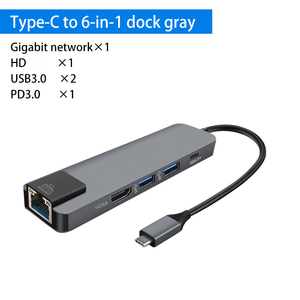 <strong>Type</strong>-c Charging Multiport Usb Hub 4k HD USB C 3.0 Ethernet Rj45 5 in 1 Usb-C Docking Station for <strong>Computer</strong> - Product Image 4