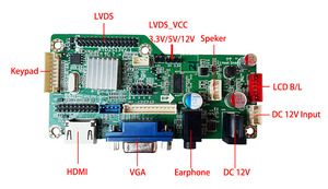 Placa controladora LCD de Audio HDM1 VGA LVDS para placa Lcd de 1920x1200 compatible con panel LCD de 7 pulgadas a 100 pulgadas reemplazar RTD2483 V1.1 - Product Image 2