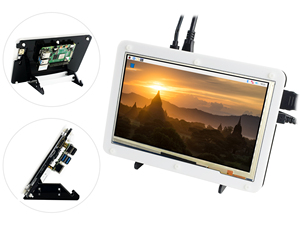 Kit de pantalla Raspberry Pi 4 Modelo B, con pantalla LCD táctil capacitiva de 7 pulgadas