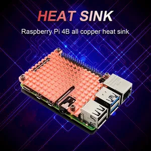 Funda protectora para disipador térmico, Enfriador de refrigeración para Raspberry Pi 4B, disipador térmico de cobre puro, carcasa de refrigeración pasiva - Product Image 3