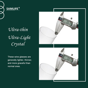 Samlife japon cam bardak <span class=keywords><strong>15oz</strong></span> temizle kristal Ultra ince jant uzun boylu yaz yuvarlak ikram içme kokteyl Highball gözlük