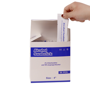 แผ่นซับแอลกอฮอล์70% ปลอดเชื้อ4 "แผ่นอิ่มตัวได้รับการรับรอง CE คลาส II สำหรับใช้ทางการแพทย์และใช้ในบ้านแพ็คเก็ต100รวมอยู่ด้วย - Product Image 2