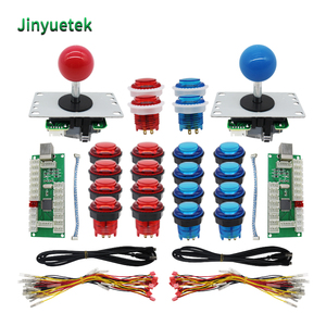 2 игрока нулевой задержки USB кодировщик DIY Аркадный Игровой Комплект со светодиодными кнопочными переключателями Sanwa аркадный джойстик для аркадных автоматов - Product Image 4