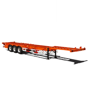 热卖<span class=keywords><strong>2</strong></span>轴20英尺集装箱运输山东骨架半挂车