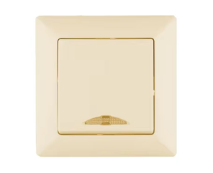 YAKI Nuevo diseño Forma cuadrada Estándar DE LA UE Control de luz resistente al fuego Botón Pulsador 2 Gang Interruptores de pared con función de luz nocturna