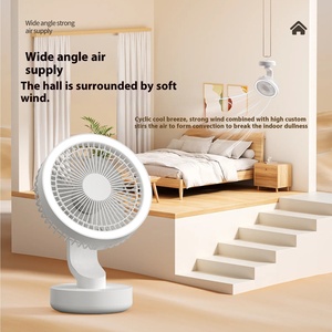 Hxtc88 Mới Trong Nhà Ngoài Trời <span class=keywords><strong>LED</strong></span> Ánh Sáng Ban Đêm Treo Mini Máy Tính Để Bàn Nhỏ Nhỏ Có Thể Sạc Lại USB Bàn Bảng Fan Với Cơ Sở Móc - Product Image 4