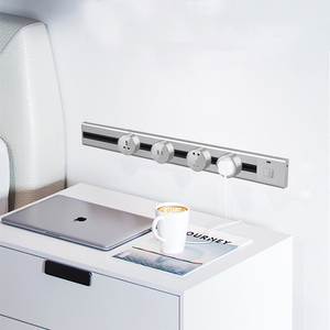 Venta directa de fábrica enchufe universal extensión de enchufe de tira de alimentación redonda con puertos USB enchufe montado en superficie móvil - Product Image 6