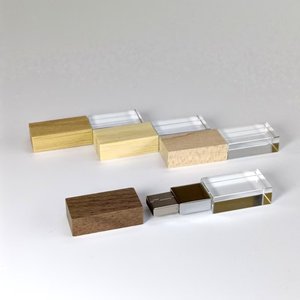水晶木盖u盘128gb 3.0 u盘棒u盘16gb <span class=keywords><strong>2.0</strong></span>结婚礼物吊坠内存新产品