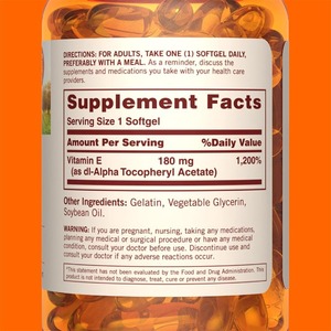 त्वचा, हृदय और प्रतिरक्षा स्वास्थ्य समर्थन के लिए ओम निजी लेबल विटामिन ई नरम - Product Image 2