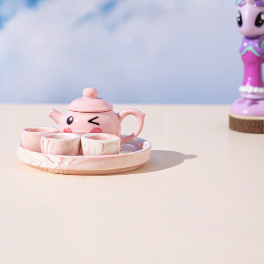 Pink-diy golden bell tea tray gift box